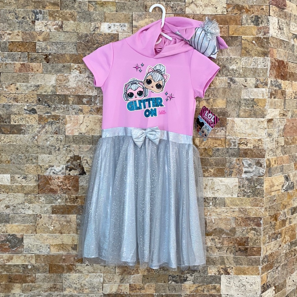 NEW L.O.L Surprise hooded dress 10-12 L